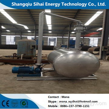 Continuously distillation plant for waste oil